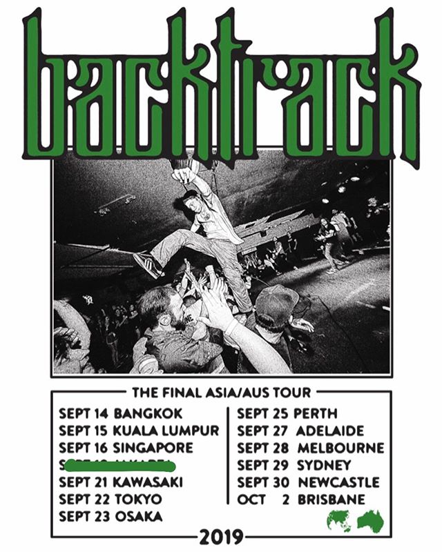 Southeast Asia, Japan, Australia Tour starts this Friday in Bangkok. This is the last time we’ll be playing these countries and we’re siked to be able to do it one last time.